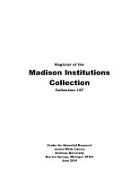 Register of the Madison Institutions Collection