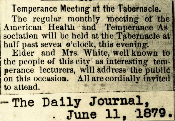Temperance Meeting at Tabernacle article