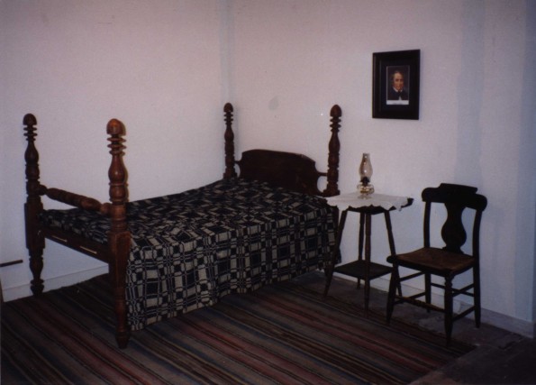William Miller's bed in his study, where he died Dec. 20, 1849.