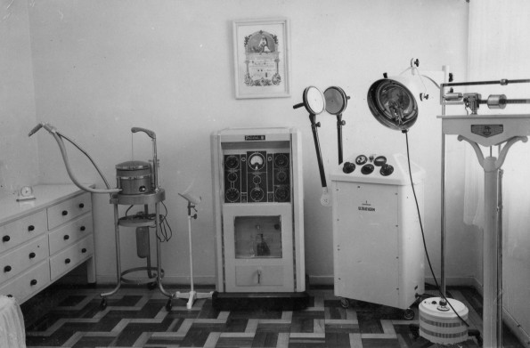 Portion of medical equipment in Seventh-day Adventist operated small clinic in the city of Porto Alegre, Rio Grande, Do Sul, Brazil, South America.