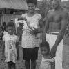 Fine native missionary family in New Guinea from Manus to the east, where USA had a huge naval base during the war in the Pacific.