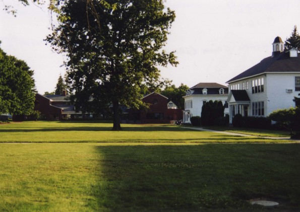 Atlantic Union College general view of the central mall looking toward the dining commons, 2001