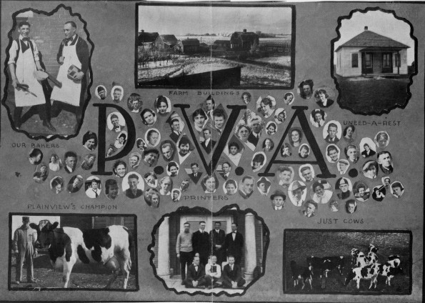 Plainview Academy support staff and campus scenes, early 1900s