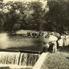 Seventh-day Adventist baptism at Bennett Park, Charlotte, Michigan, about 1914, in connection with a Michigan Conference camp meeting