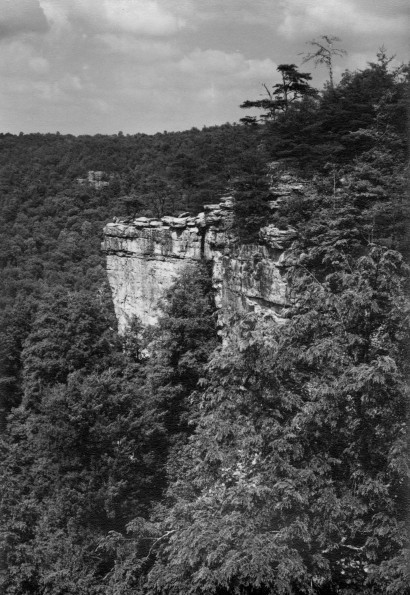 View of an outcropping of a rock near Madison College