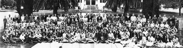 La Sierra Preparatory School faculty and students, 1946