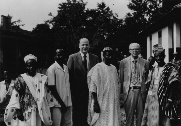 Richard Hammil and Joseph Smoot at West Africa Seminary, 1970s
