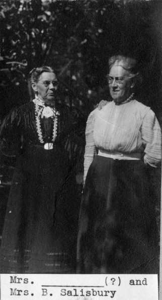 Clara F. Salisbury with an unknown woman.