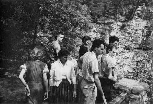 Madison College students at a lookout