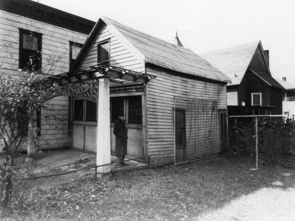 First Seventh-day Adventist Church in Battle Creek, Michigan, on the northwest corner of Van Buren and Cass Street.