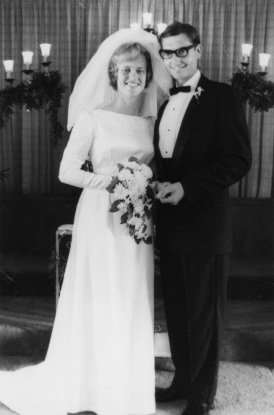 Edward and Anita Skaretz on their wedding day
