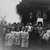 Students, their teacher Mrs. Shultz and principal Lowell Fritz at the Shillington Seventh-day Adventist Church School (Pa), 1920