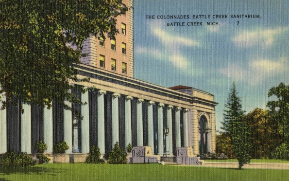 Battle Creek Sanitarium Colonnade entrance of the Tower building [drawing]