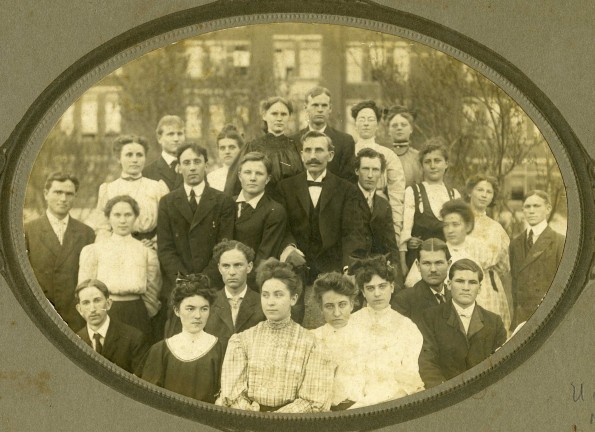 Professor Emil Witzke and his students, Union College, around 1910