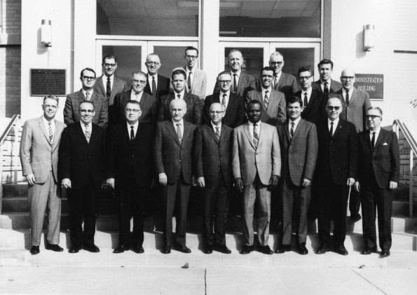 Educational superintendents and principals meet at Andrews University with University leaders, 1969