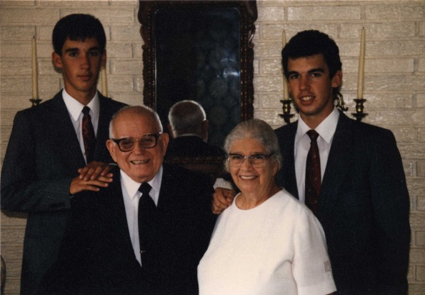 Pastor Eduardo Acosta and his wife Margarita and grandsons Carlos and Herold (Dito) Weiss