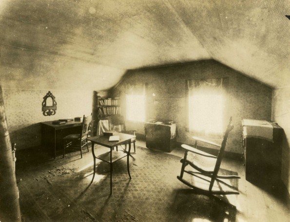 Bedroom of Ellen G. White on Wood Street, Battle Creek, Michigan, where she wrote portions of the Great Controversy