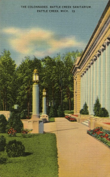 Battle Creek Sanitarium Colonnade entrance of the Tower building [drawing]