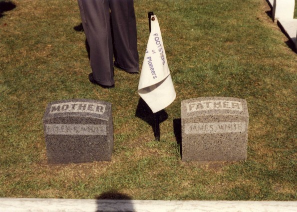 Grave markers of James and Ellen G. White