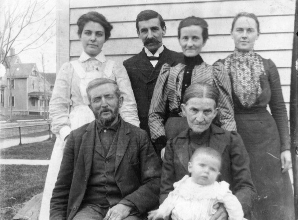 Charles and Florence Longacre with members of their families