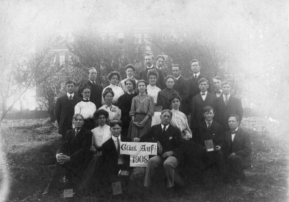 Professor Emil Witzke and his German class students, Union College, 1908