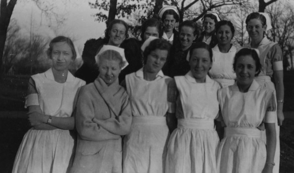 Hinsdale Sanitarium and Hospital nursing class, 1930s
