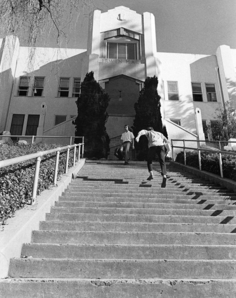 Pacific Union College Irwin Hall and steps leading up to it