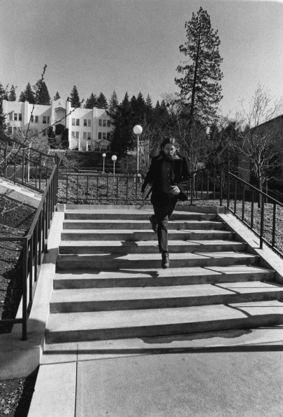 Pacific Union College series of steps near the Library and Irwin Hall