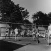Battle Creek Sanitarium male patients playing volleyball