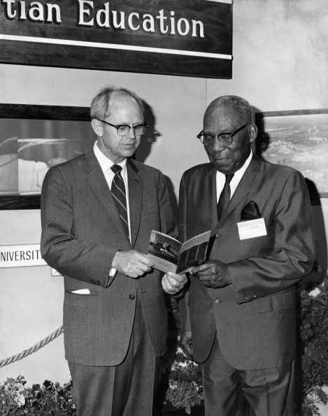Andrews University president Richard L Hammil and J H Laurence