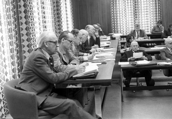 Andrews University board of trustees 1976-1977 in session