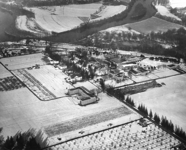 Emmanuel Missionary College Aerial View from the south-west with snow on the ground