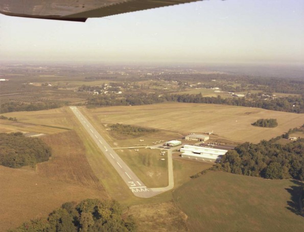 Andrews University Aerial View showing the airport