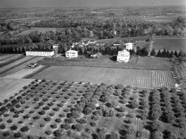 Emmanuel Missionary College aerial view from the west looking east