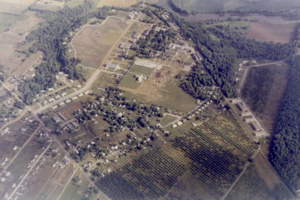 Andrews University aerial view from high elevation