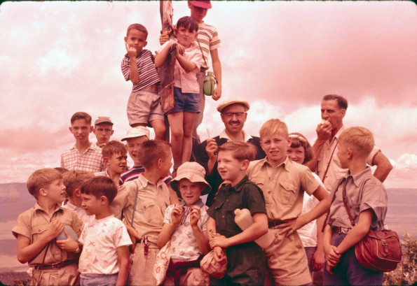 Expat Kids from Maxwell Academy at summit of Mt Longonot west of Nairobi, Kenya