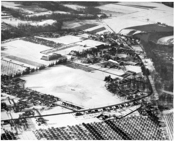 Emmanuel Missionary College Aerial View from the south-east with snow on the ground