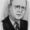 Charcoal drawing of Emmanuel Missionary College president Alvin Walter Johnson [original art]