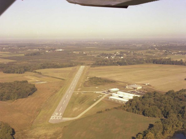 Andrews University Aerial View showing the airport