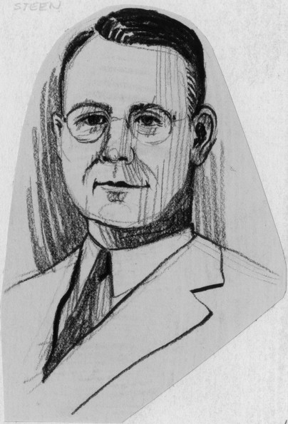 Charcoal drawing of Emmanuel Missionary College president Thomas Wilson Steen [original art]