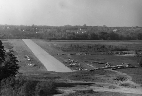 Andrews University Airpark aerier view prior to construction of any building