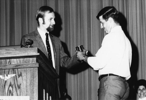 [Dave Huber, Andrews University faculty member, is awarded for his work with University students]