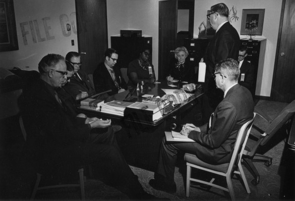 [Andrews University (AU) Alumni Association board meeting on January 17, 1971 where they worked on getting an alumnus on the AU Board]