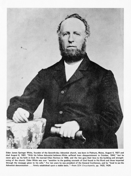 [James Springer White, co-founder of the Seventh-day Adventist church]