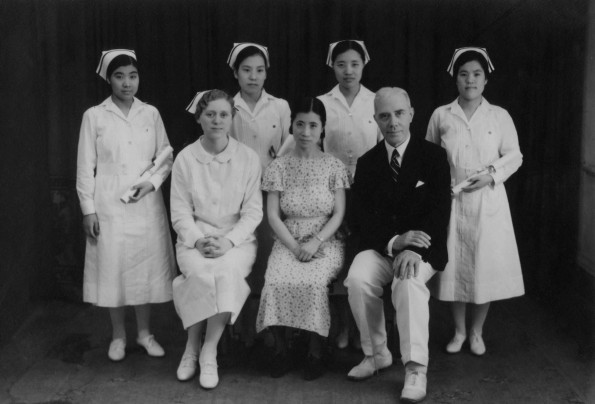 Harry Miller with his students and staff