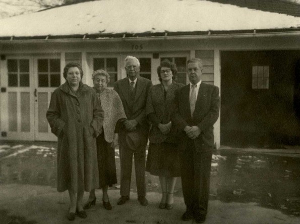 S. E. Wight, in later life, with his wife and 3 other people