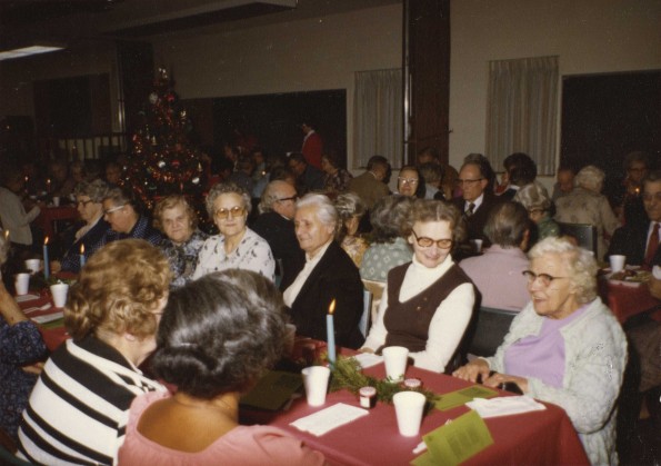 [Senior citizens Christmas party in 1980]