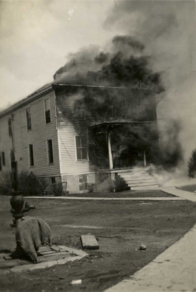 Shenandoah Valley Academy Boy's Dormitory on fire