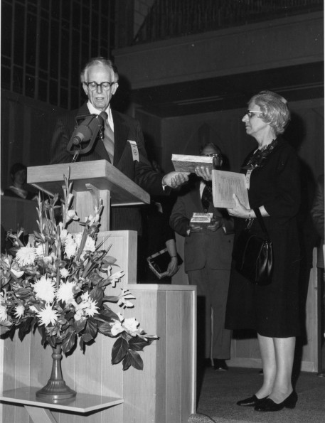 [Julia A. Neuffer receiving an award]