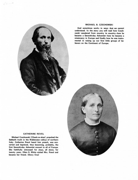 Missionary, Michael B. Czechowski and the first Seventh-day Adventist convert in all of Europe, Catherine Revel